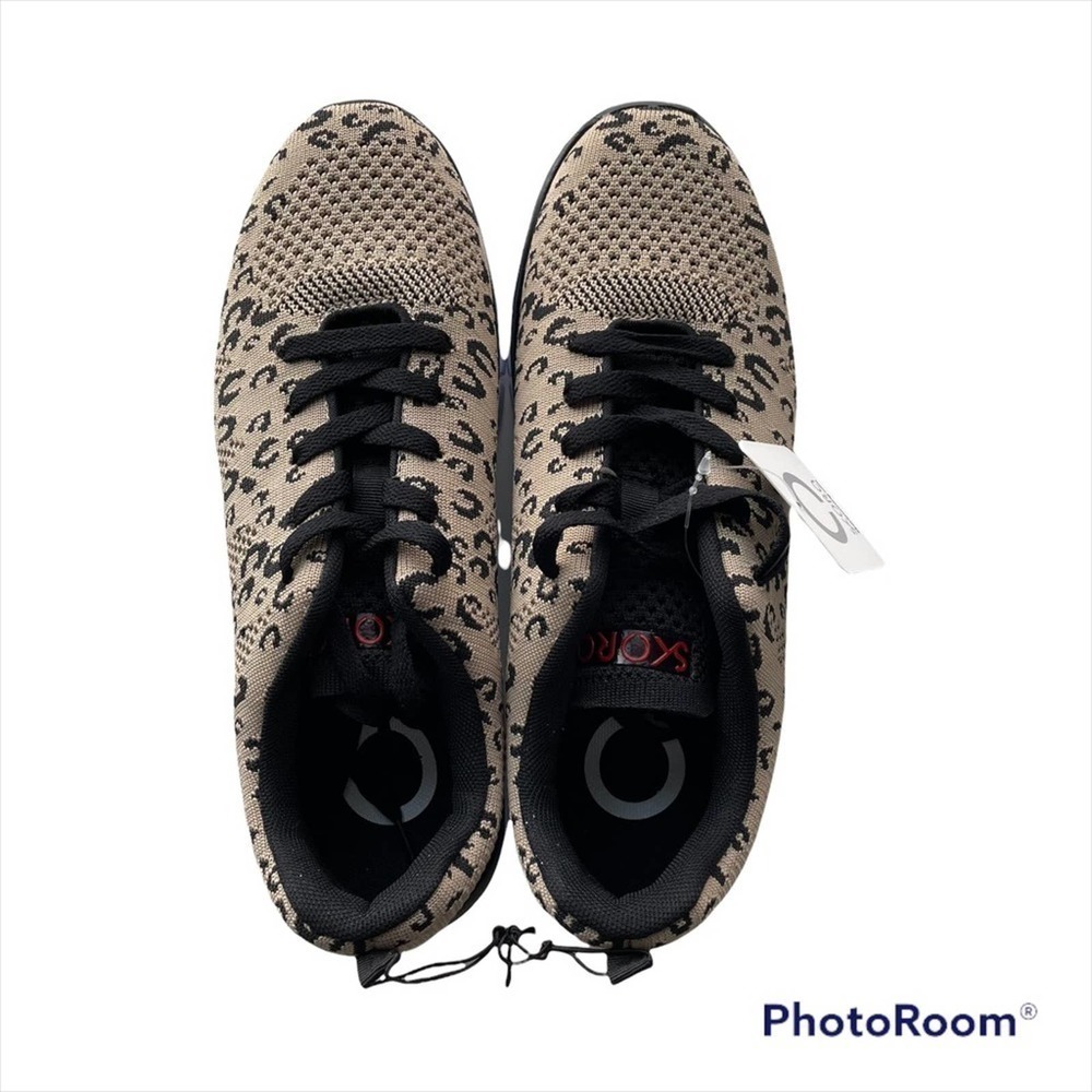 Skora Sneakers Comfort Running Shoes Natural Leopard Brown Size 9.5M athleisure - Picture 3 of 12